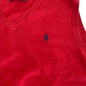 Polo by Ralph Lauren Sweaters - Red Pima Cotton Sweater Vest Polo by Ralph Lauren Sweaters - Red Pima Cotton Sweater Vest